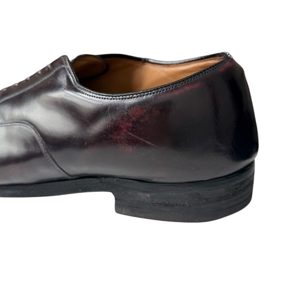 Johnston & Murphy Cap Toe Lace Up Oxford Shoes Burgundy Leather Men’s Size 10.5 - Picture 5 of 16